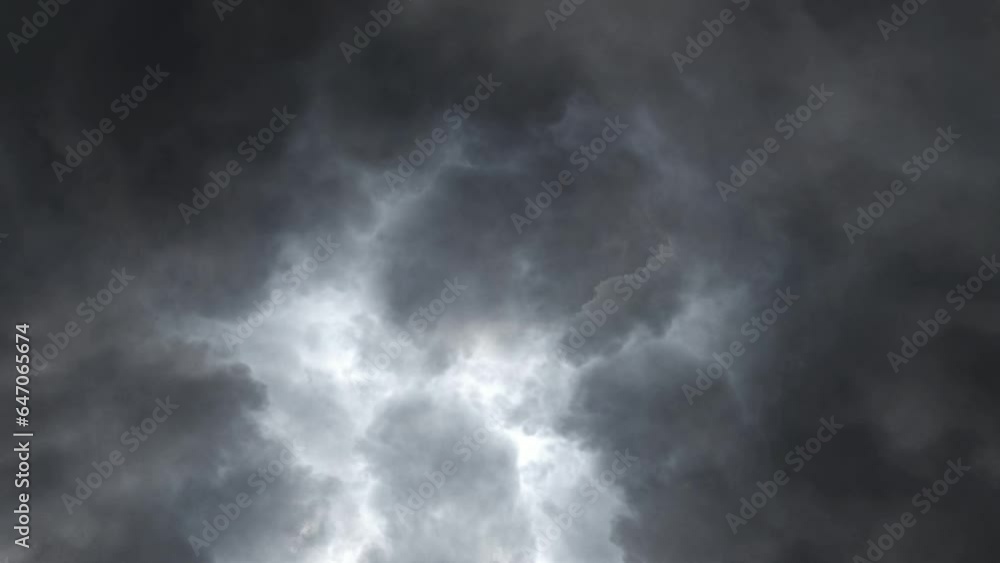 Supercell thunderstorm in dark sky 4k Supercell thunderstorm in dark sky 4k