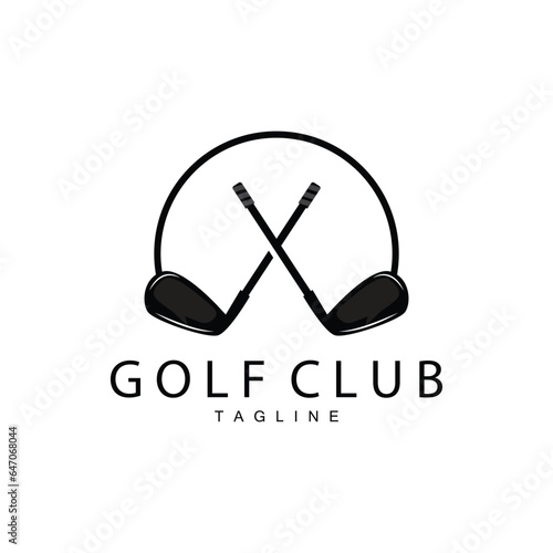 Golf Team Sport Logo Design Tournament Illustration Symbol Template