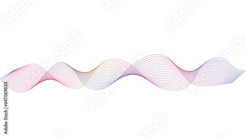 pink and blue ribbon abstract a wave pattern with colorful lines on white background vector design 