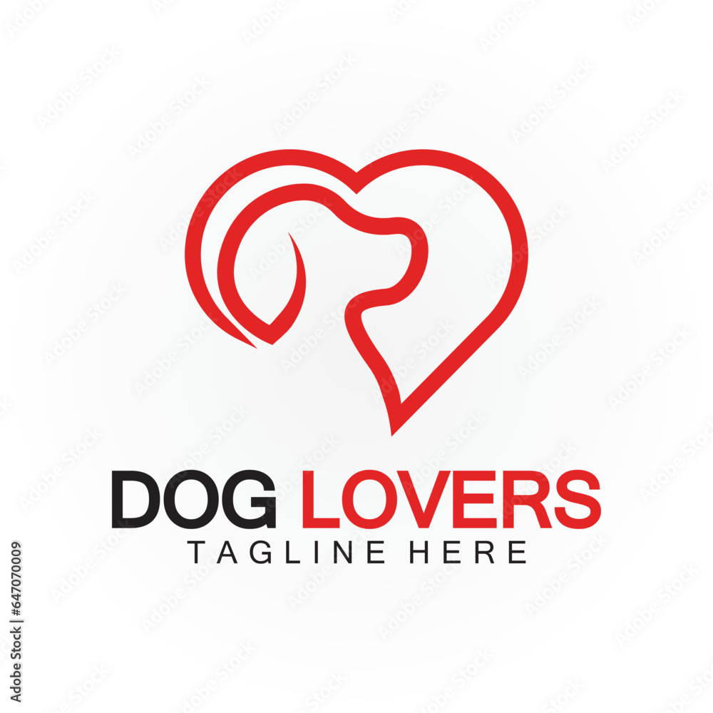 Dog lovers logo design vector template Dog lovers logo design vector template