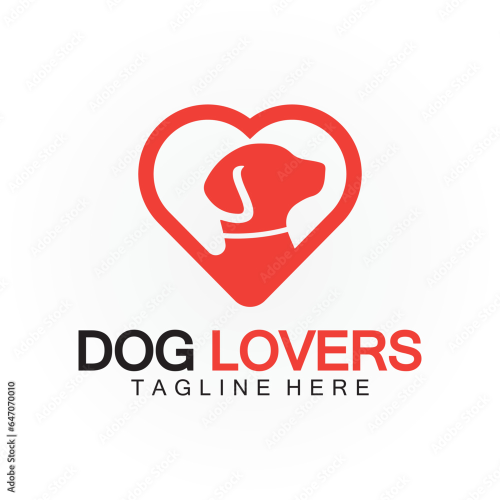 Dog lovers logo design vector template Dog lovers logo design vector template