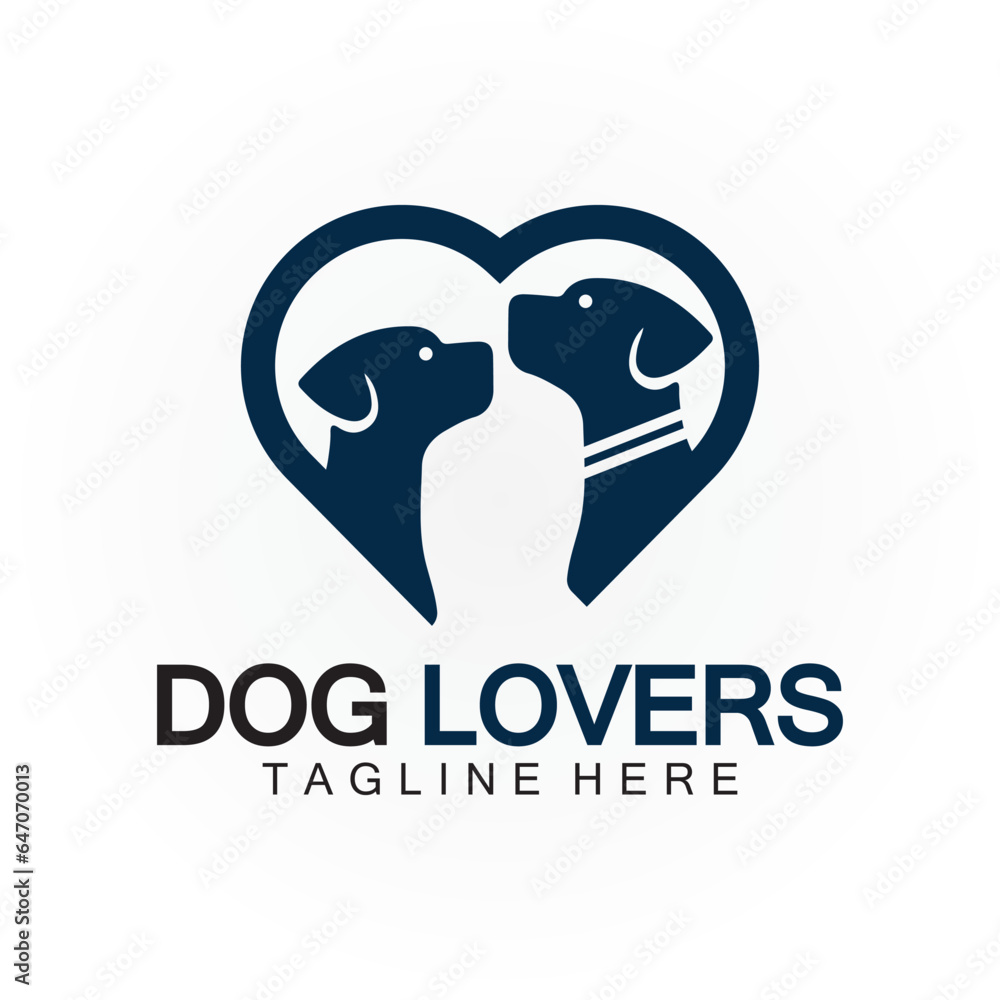 Dog lovers logo design vector template Dog lovers logo design vector template