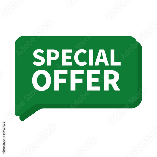Special Offer In Green Rectangle Shape For Sale Advertising Business
