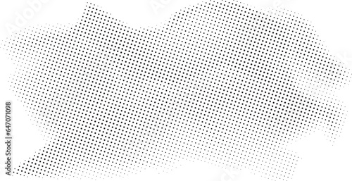 black color halftone dot pattern on white background, abstract halftone dot with wave effect