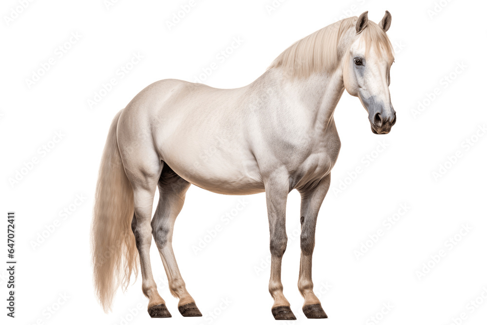 Andalusian horse isolated on transparent background.