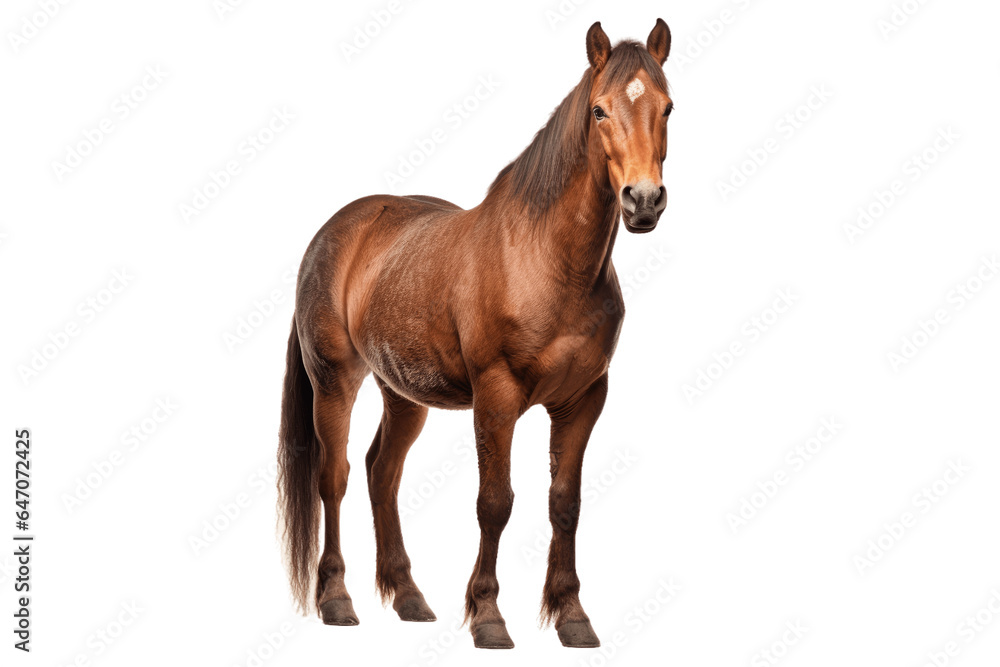 Barb horse isolated on transparent background.