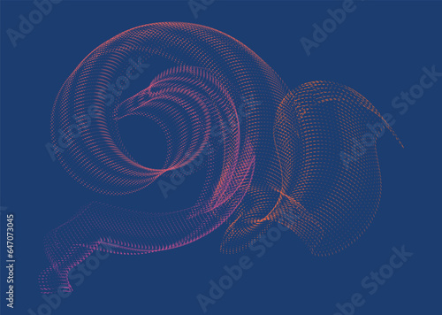 abstract background with waves, a blue background with a wave pattern wit halftone dot effect