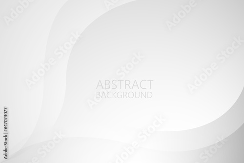 Abstract white and gray wave color background, Vector Illustration 