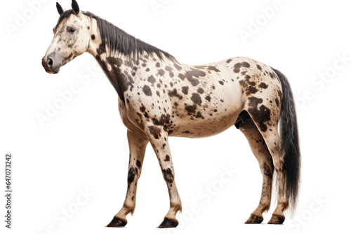 Knabstrupper horse isolated on transparent background.