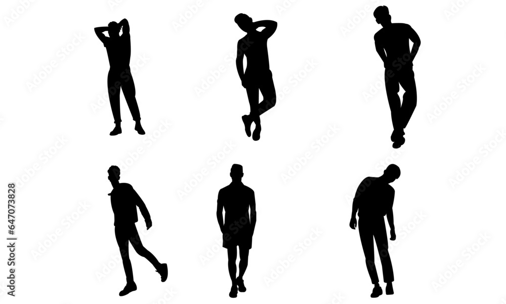 Men/Boys posing silhouetts