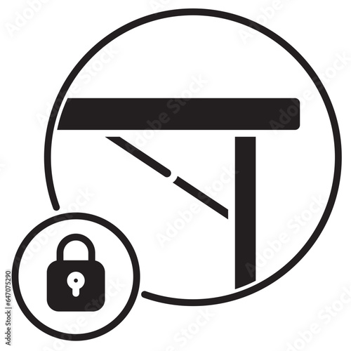 folding table leg locking icon 