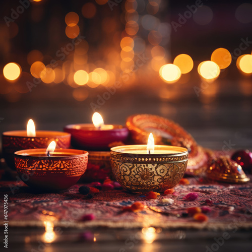 diwali candle background Back light bokeh