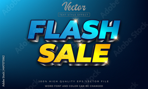 editable flash sale text effect 3d style