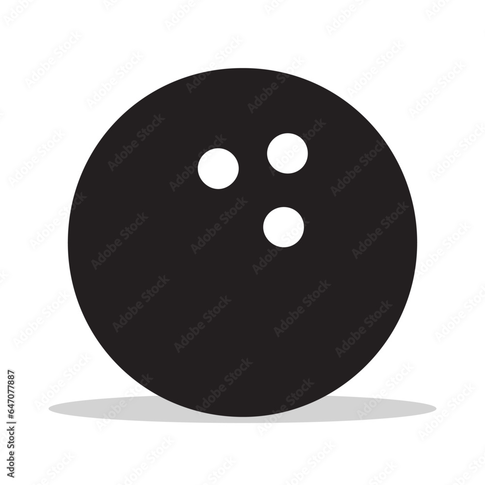 Bowling ball Silhouette, cute Bowling ball Vector Silhouette, Cute