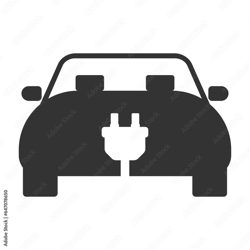 Vector illustration of car in charge icon in dark color and transparent background(png). Vector illustration of car in charge icon in dark color and transparent background(png).