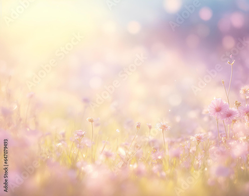 Nature background, flowers in the garden.AI