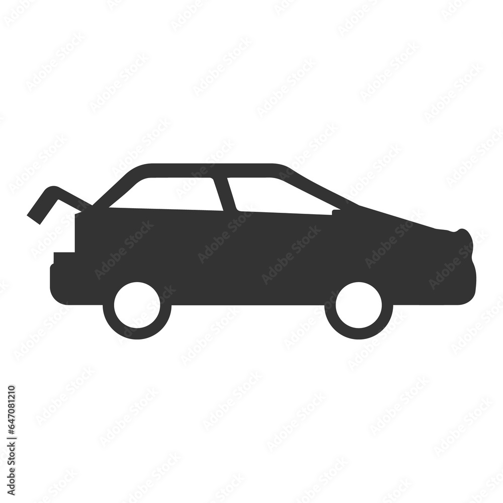 Vector illustration of Open trunk light icon in dark color and transparent background(png).