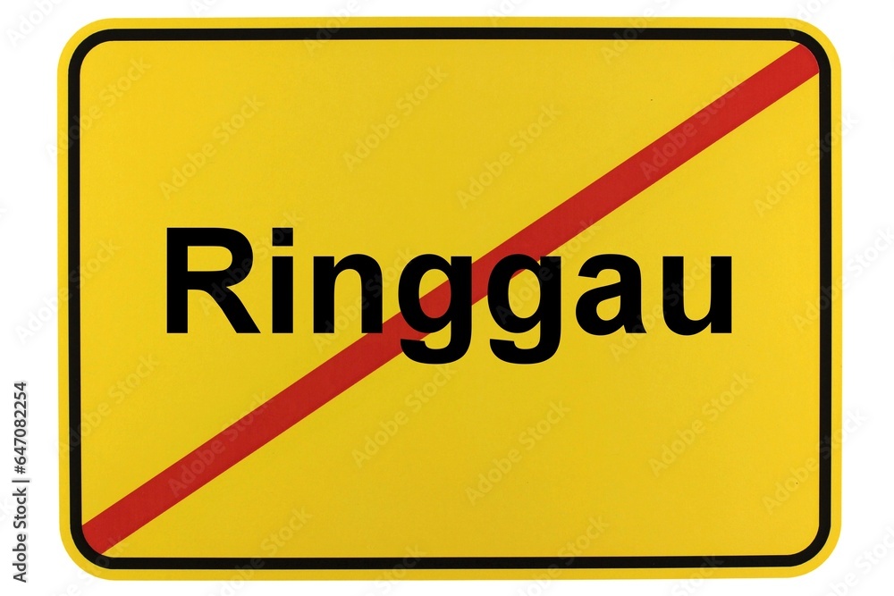 Illustration eines Ortsschildes der Gemeinde Ringgau in Hessen Illustration eines Ortsschildes der Gemeinde Ringgau in Hessen