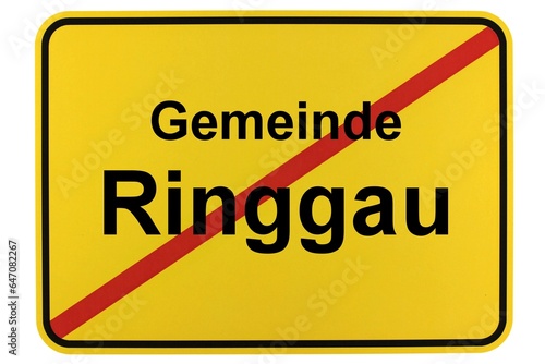 Illustration eines Ortsschildes der Gemeinde Ringgau in Hessen