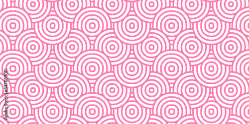Seamless pattern with pink circles Abstract pattern with circle with Seamless overloping clothinge and fabric pattern with waves. abstract pattern with waves and pink geomatices retro background.