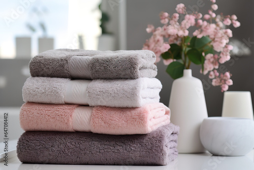 Stack of clean towels