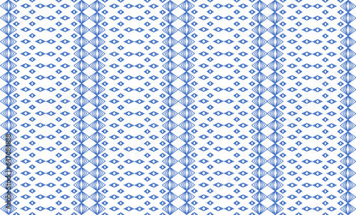 set of seamless patterns as traditionally cultural blue diamond patter on white background designs for fabric printing or wallpaper or background