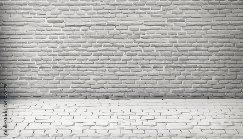 White brick wall backdrop, photorealistic of the interior, suitable for using in photo manipulations or as a Zoom virtual background vector Illustration.