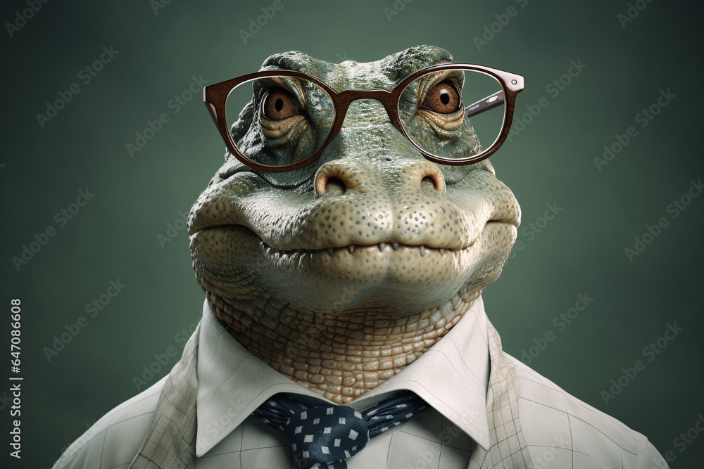 cool crocodile animal with glasses cool crocodile animal with glasses