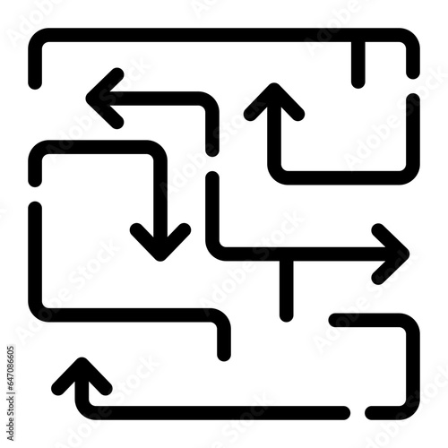 evacuation plan Line Icon
