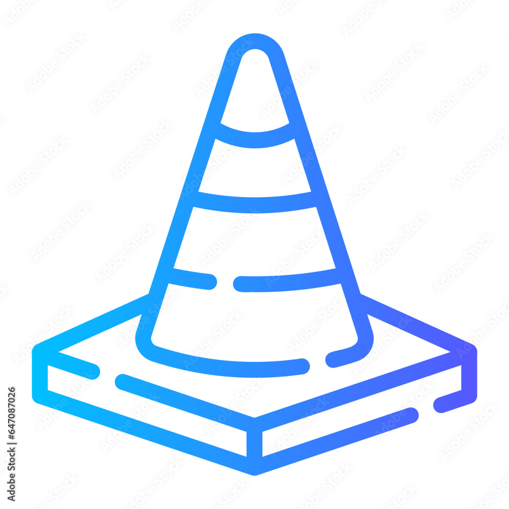 traffic cone Line Gradient Icon traffic cone Line Gradient Icon