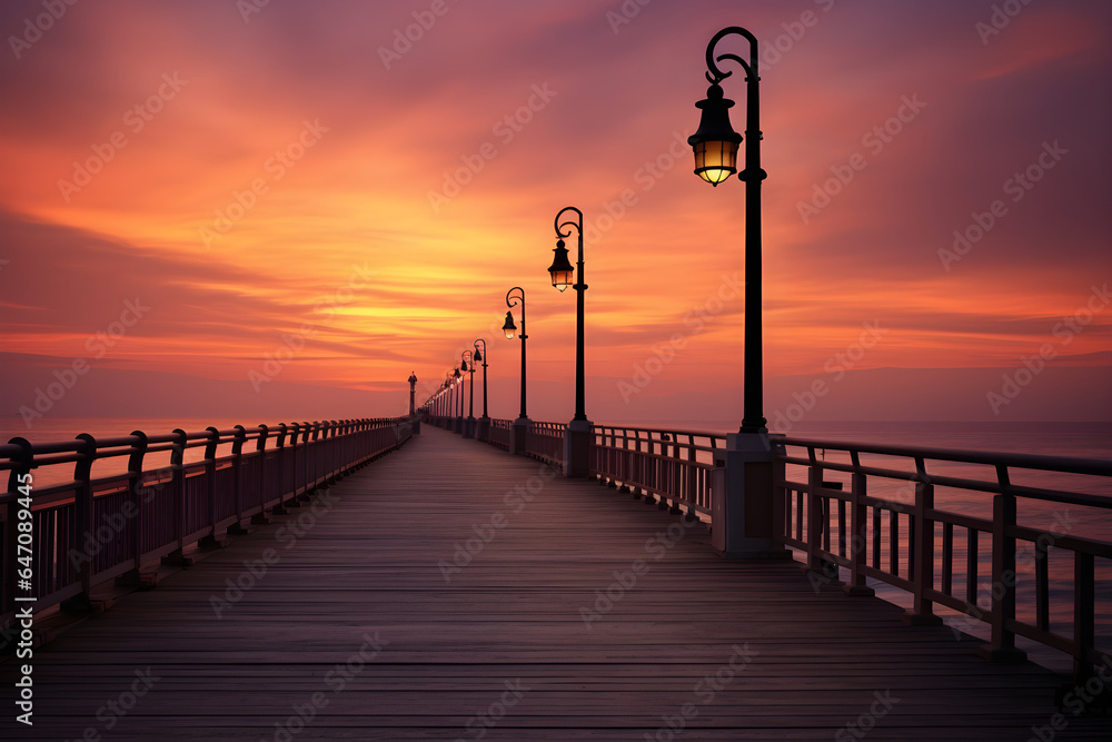 sunset at the pier