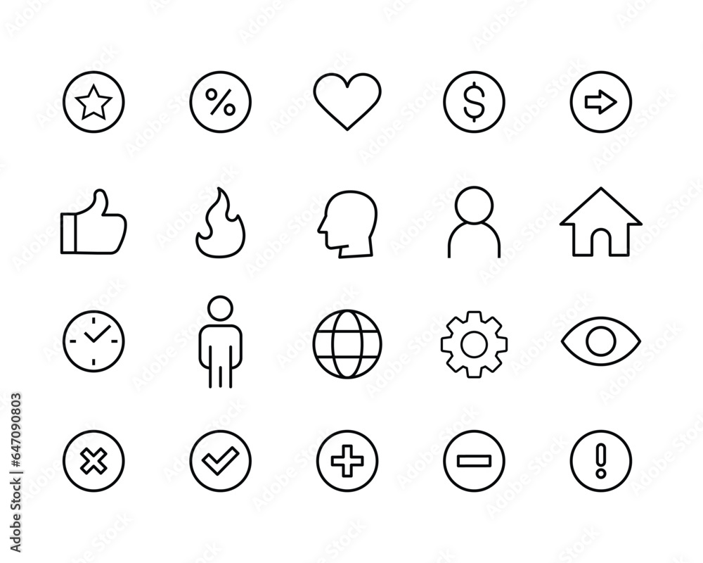 General icons set for business users line icons set, editable stroke isolated on white, linear vector outline illustration, symbol logo design style General icons set for business users line icons set, editable stroke isolated on white, linear vector outline illustration, symbol logo design style
