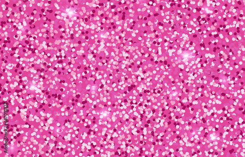 Pink glitter texture. Pink glitter background. Vector