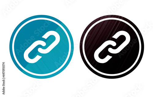 chain icon symbil with texture for luxury brochure invitation ad or web template paper