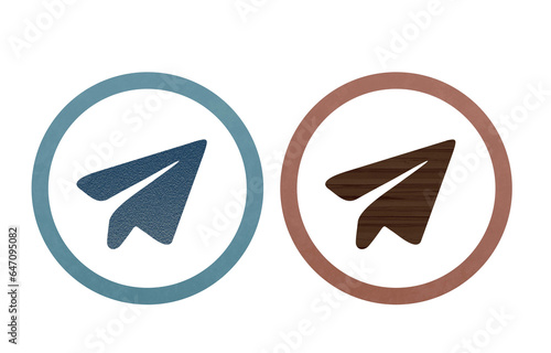 send mail icon symbol with texture