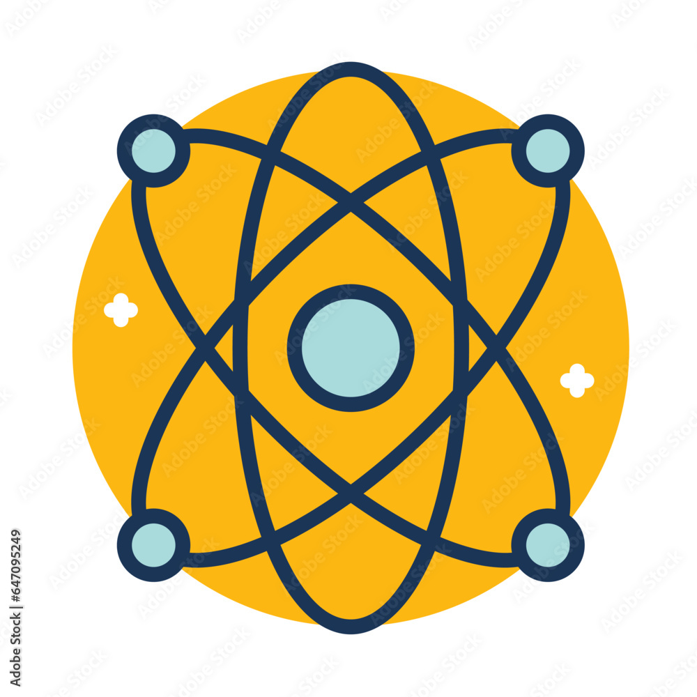 atom of space vector illustration icon atom of space vector illustration icon