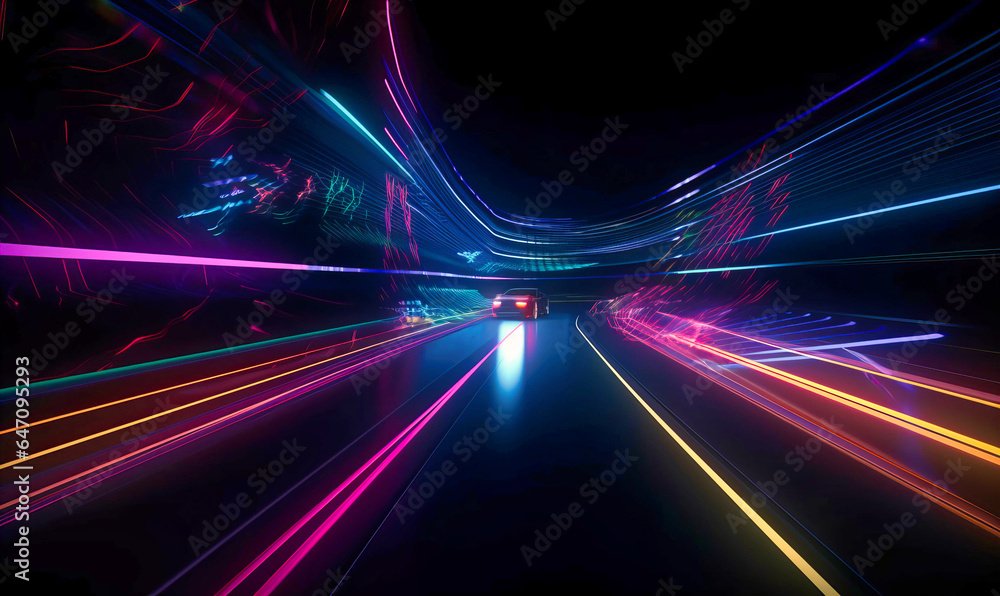 Obraz premium Dynamic Speed Animation Background: abstract Style