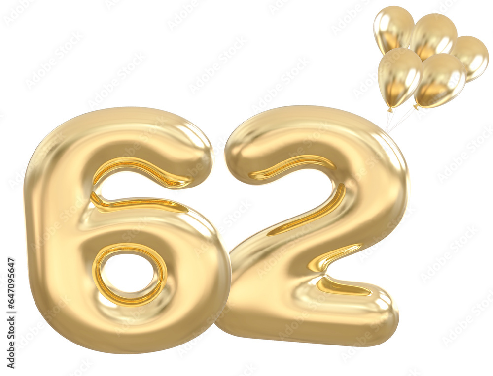 62 nd anniversary - gold number anniversary