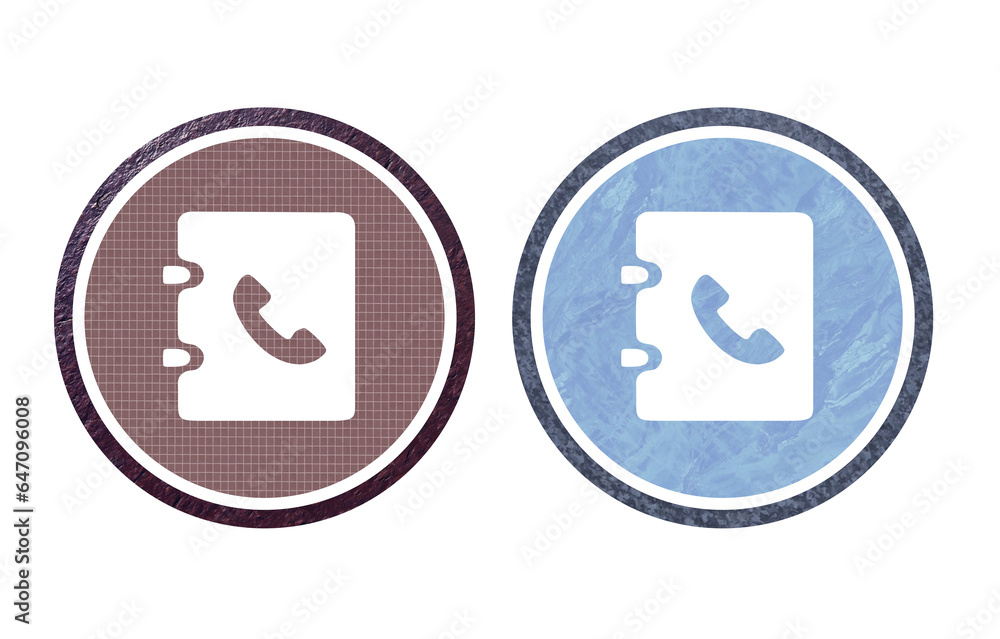 book phone icon symbol with texture book phone icon symbol with texture