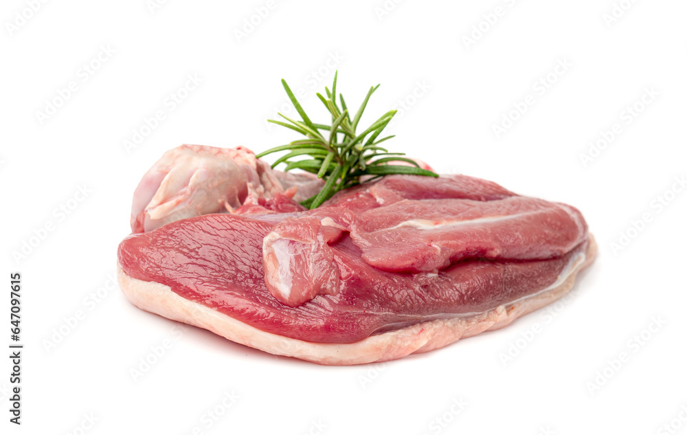 Raw Duck Fillet, Fresh Uncooked Duck Breast Red Meat with Skin, Uncooked Poultry Filet Raw Duck Fillet, Fresh Uncooked Duck Breast Red Meat with Skin, Uncooked Poultry Filet