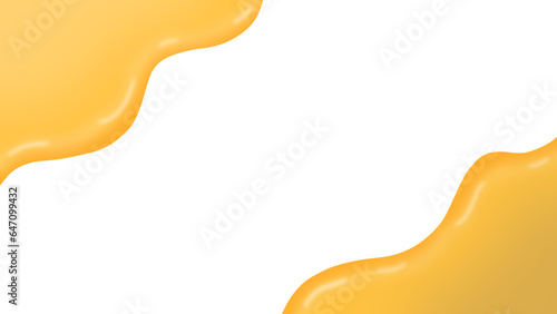 Tela とろけたチーズ・バター・はちみつの斜めフレームイラスト素材　透過PNG／JPEG白背景
