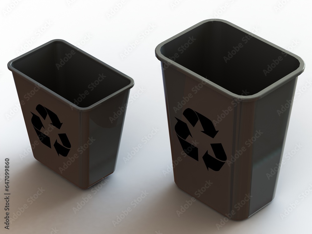 PE Waste Bin 3D model PE Waste Bin 3D model