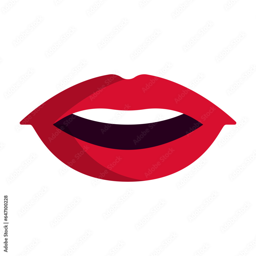 Seductive lips mouth icon. Vector. Seductive lips mouth icon. Vector.