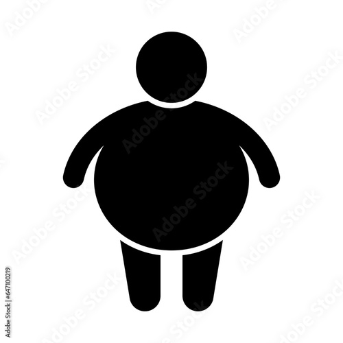 Chubby body shape. Obese. Overweight. Vector.