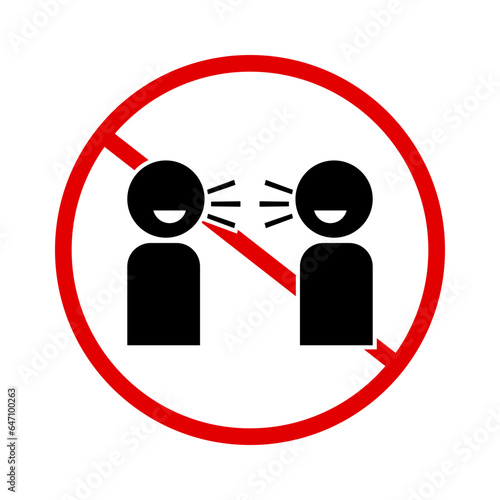 No conversations here. No talking allowed. Vector.