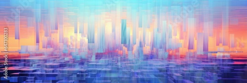 Digital Abstract Art With Glitchy Effects