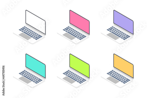 PC アイソメトリック イラスト