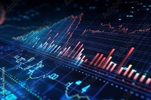 Candle stick stock design analysis background