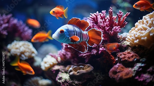 Colorful fish underwater Red Sea, generative ai