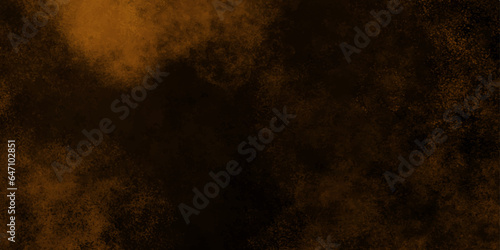 abstract old grunge concrete wall texture background with orange smoke.Elegant black Brown background with vintage distressed grunge texture old black wood texture for background. © Kainat 